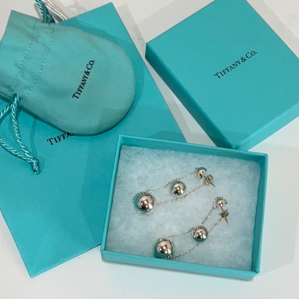 NEW $1375 Tiffany HardWear Triple Drop Earrings in Sterling Silver